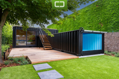 20ft container pool en kantoor