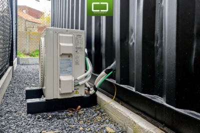 Container kantoor en berging