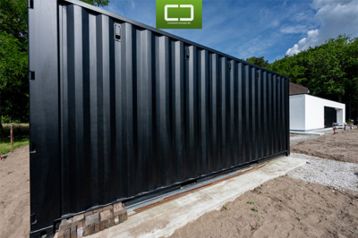 20ft Container Tuinhuis zijaanzicht zonder raam